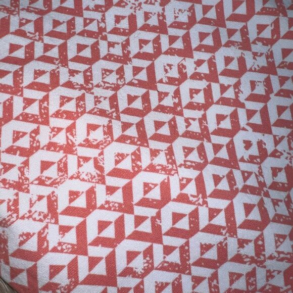 Dash Geometric Patterned Coral & White Cotton Blend Cropped Pants, Women’s 8 - Picture 11 of 12